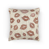 Kiss Pattern Woven Pillow | Decorative Throw Pillow for Home & Outdoor