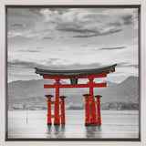 Wall art Torii of Itsukushima Shrine on Miyajima - colorkey